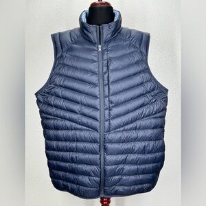Lands End Ultralight Blue Down Vest XXL 50-52 Quilted Puffer